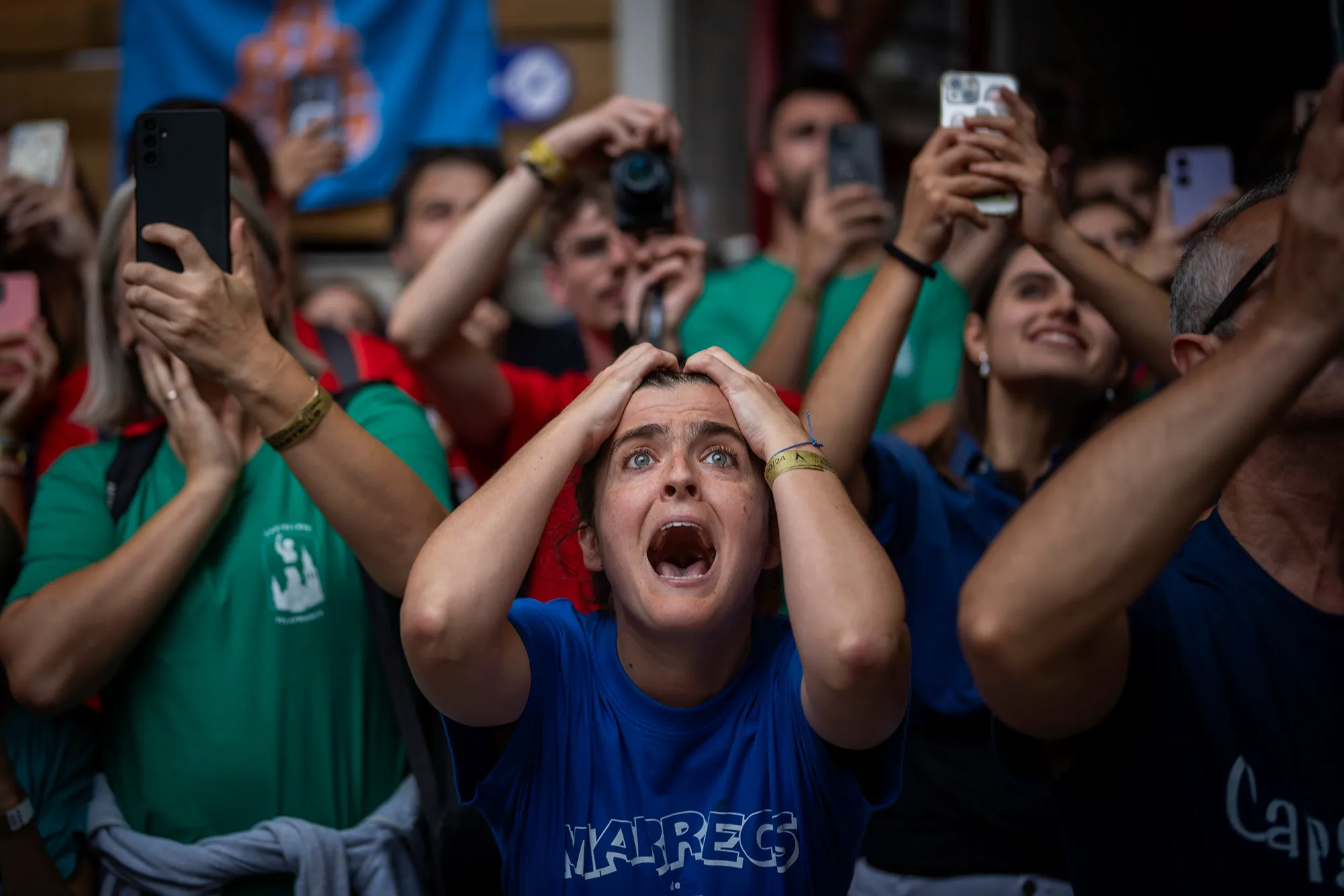 A group of sports fans